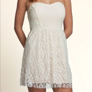 Lace white dress from Hollister
